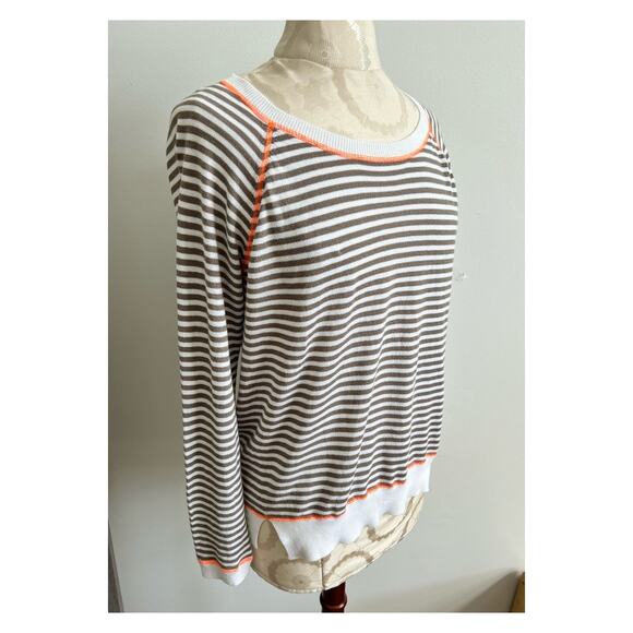 Design History Striped Scoop Neck Long Sleeve Lightweight Sweater Large - Picture 2 of 7